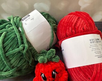 Patrón de tomate a crochet en PDF • Patrón de mini fruta amigurumi • Proyecto de crochet rápido y fácil