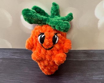 Patrón de zanahoria a crochet en PDF • Patrón de mini amigurumi de verduras • Proyecto de crochet rápido y fácil