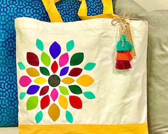 Píntame de Colores Hand-painted tote bag