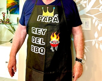 Delantal “Papá, Rey del BBQ”