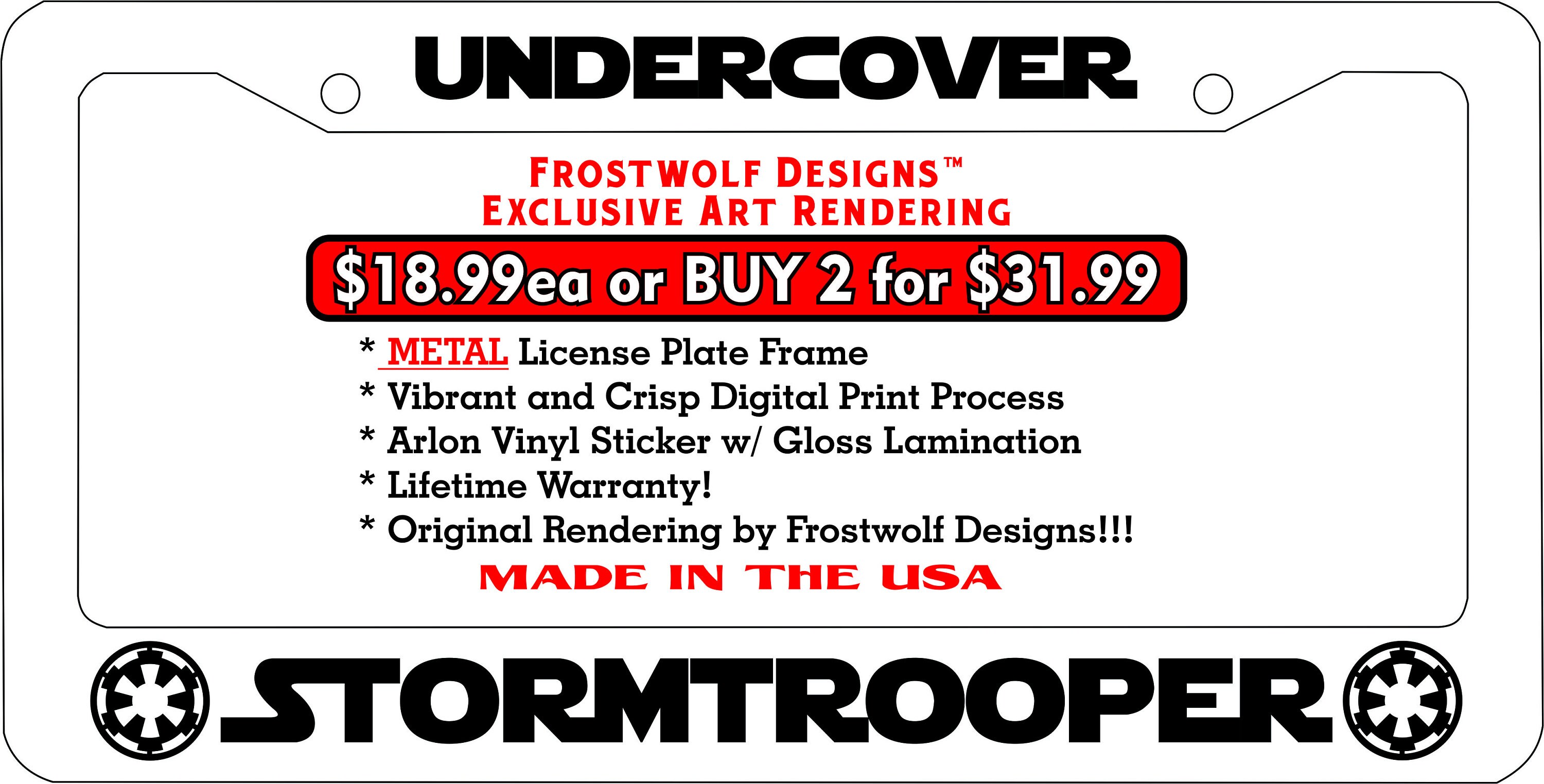 stormtrooper license plate frame