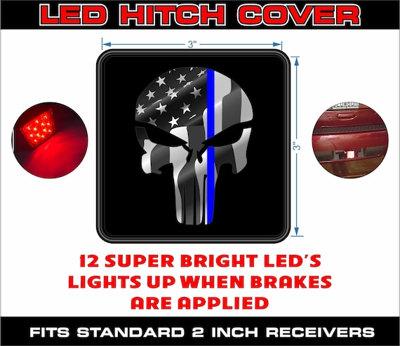 Bright Hitch Thin Blue Line Hitch Cover