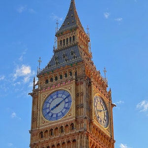 Big Ben | Elizabeth Tower | Westminster Houses of Parliament | London England | Hotel Restaurant Décor | Britain | Fine Art Photography