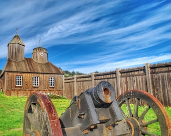 Fort Ross Cannon | Historic State Park California | Sonoma County Northern Coast | Russian | Hotel Restaurant Decor | Travel Photogtaphy