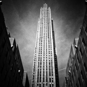 Rockefeller Center | New York City | Architecture | Restaurant Decor | Travel Photography | Black & White | Canvas Art | Cityscape