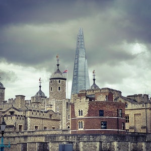 Tower of London and The Shard | City of London England | Hotel Décor | Restaurant Décor | Europe Britain UK | Fine Art Photography