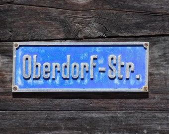 Oberdorfstraße | Schweizer | Vintage Schweizer Schild Wallis Walis | Europa | Reisefotografie | Restaurant Dekor Hotel Dekor