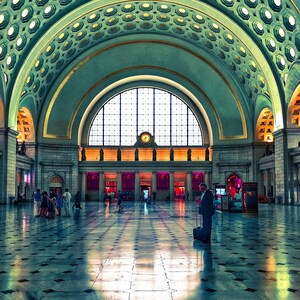 Union Station | Washington D.C. Railway Transportation | Vintage Art Deco Interior | Fine Art | Restaurant Décor | Hotel Décor | Train