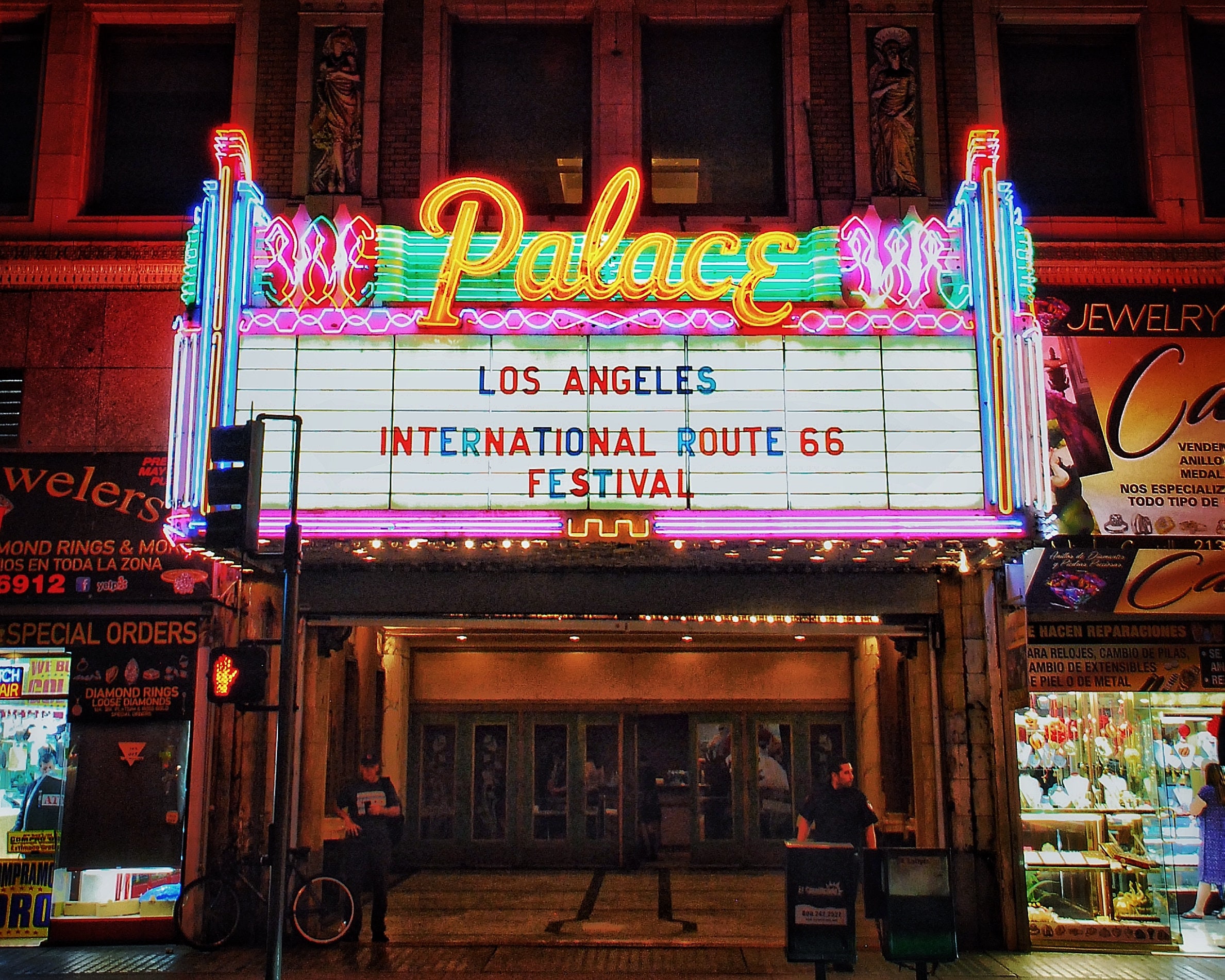 Palace | Downtown Los Angeles Cinema | Vintage Art Deco Neon Sign Night |  Fine Art | Restaurant Décor | Hotel Décor | DTLA California
