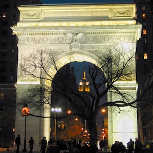 Washington Square Arch | Greenwich Village Manhattan New York City Park | Fine Art Photography | Hotel Decor | Restaurant Decor | NYC Night