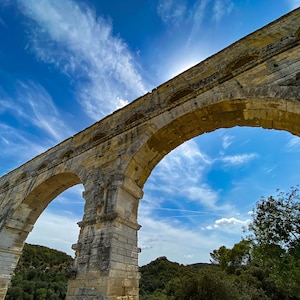 Pont du Gard Arches | Roman Architecture Bridge Ruin Nîmes Aqueduct France | Hotel Restaurant Décor | Travel Photography