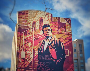 Cash | Johnny Cash Mural | Shepard Fairey | Sacramento California | Fine Art | Restaurant | Hotel Decor | Photography | Wide Open Walls
