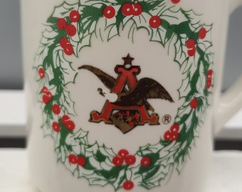 Rare Anheuser Busch Holiday Coffee Mug - Rescue Me Vintage SE - Employee Gift 1988 - Collectable Barware