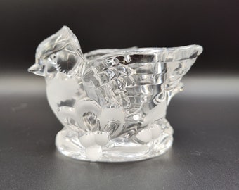 Portavelas Gorham Crystal Cardinal - Colección Tradiciones Navideñas