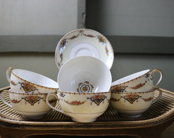 美しいHaviland & Co Limoges Franceのカップ＆ソーサー2個セット 