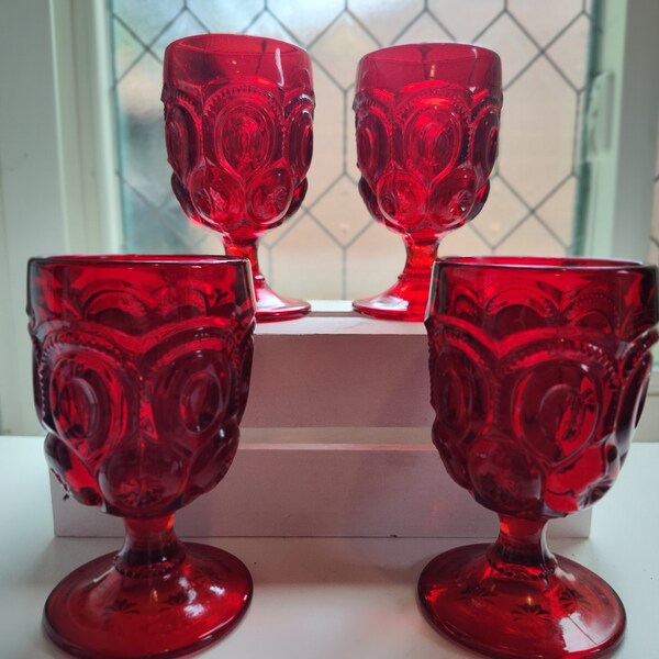 Ruby Red Depression Glass Etsy