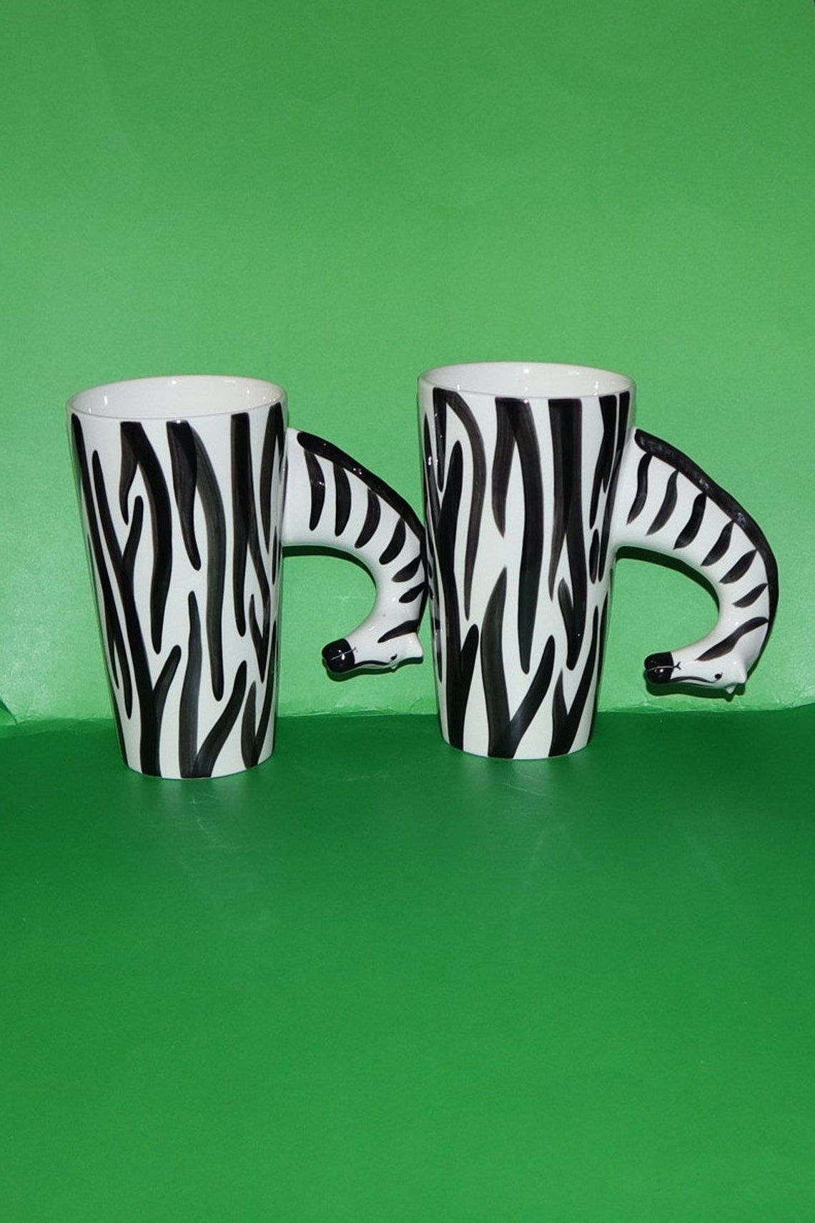 Zebra Coffee Cups Drink Mugs Ceramic Set of 2 Etsy