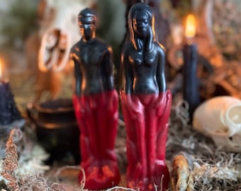 Reversing or Love Uncrossing Male & Female Figure Candles + Elegua