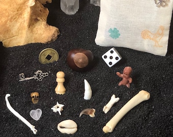 Bone, Shell, and Trinket Divination Collection (15 Pieces)