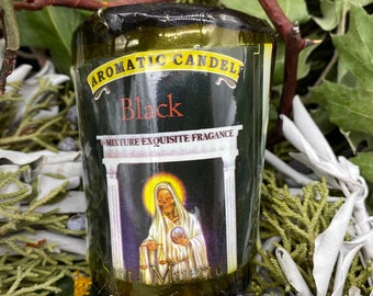 Santa Muerte Negra Candle + Made in Mexico