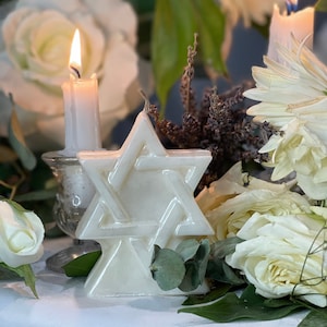 Star of David Candle + Jewish + Blessings + King Solomon + Spirituality