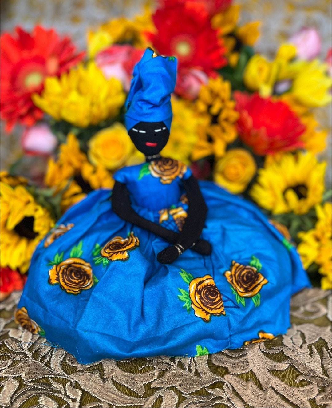 Blue Lingeer Doll Africa Senegal Altar Dollie La Etsy