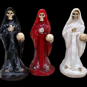 3 Santa Muerte Justicia / Justice Statue Set + Baptized + Fixed + Blessed + Made in Mexico