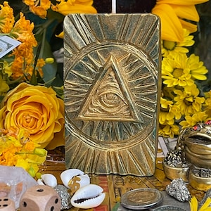 Eye of Providence Candle + All-Seeing Eye + Freemasonry + Spiritual Wisdom
