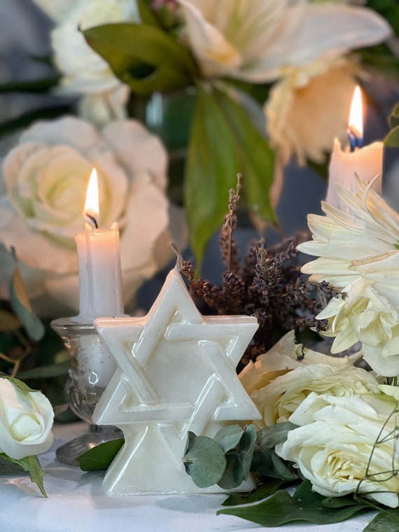 Star of David Candle Jewish Blessings King Solomon Etsy