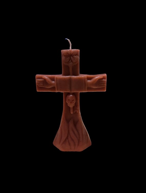 Crucifix Candle + Cross + Hoodoo + Conjure + Divine Assistance - Etsy