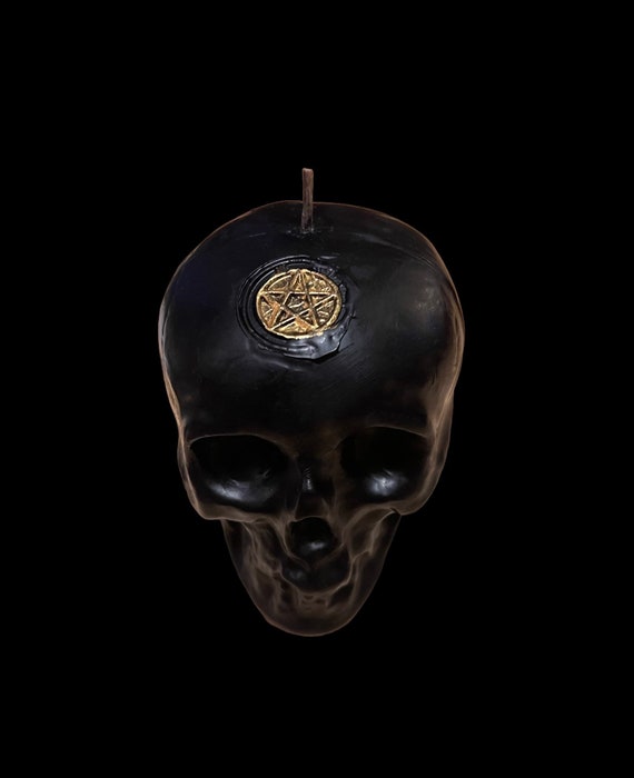 刻印入りスカルキャンドル + 24Kゴールド + スターリングシルバー +