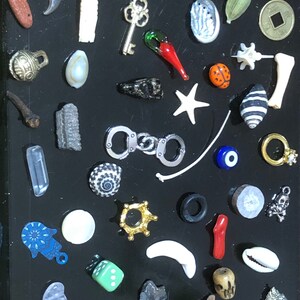 Medium Vintage Fargostein Tinned Travel Bone, Shell, and Trinket Divination Collection (40 Pieces) image 2