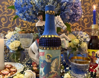 Ogou Sen Jak Boutey + Ogou Balendyo + Ogou Saint Jacques + Protection + Justice + Bottle + Product of Haiti + Spiritual Art + One of a Kind
