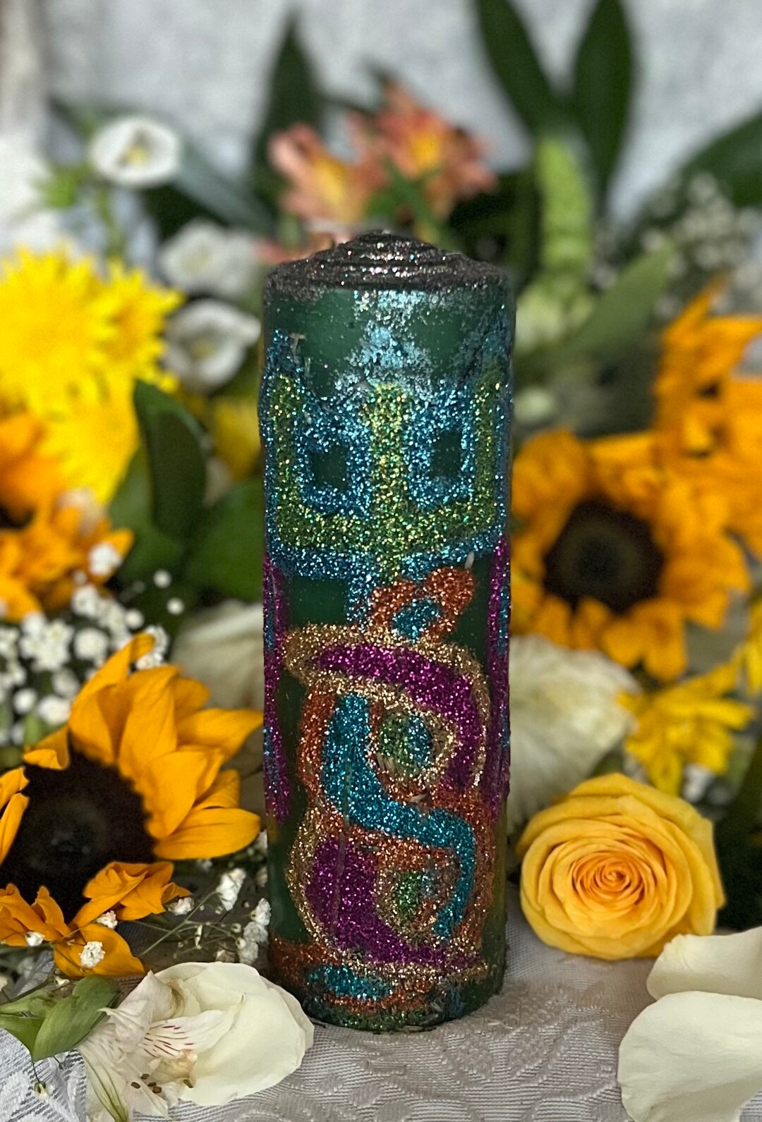 Inle Healing Handcarved Candle Health Orisha Santeria Ifa Yoruba