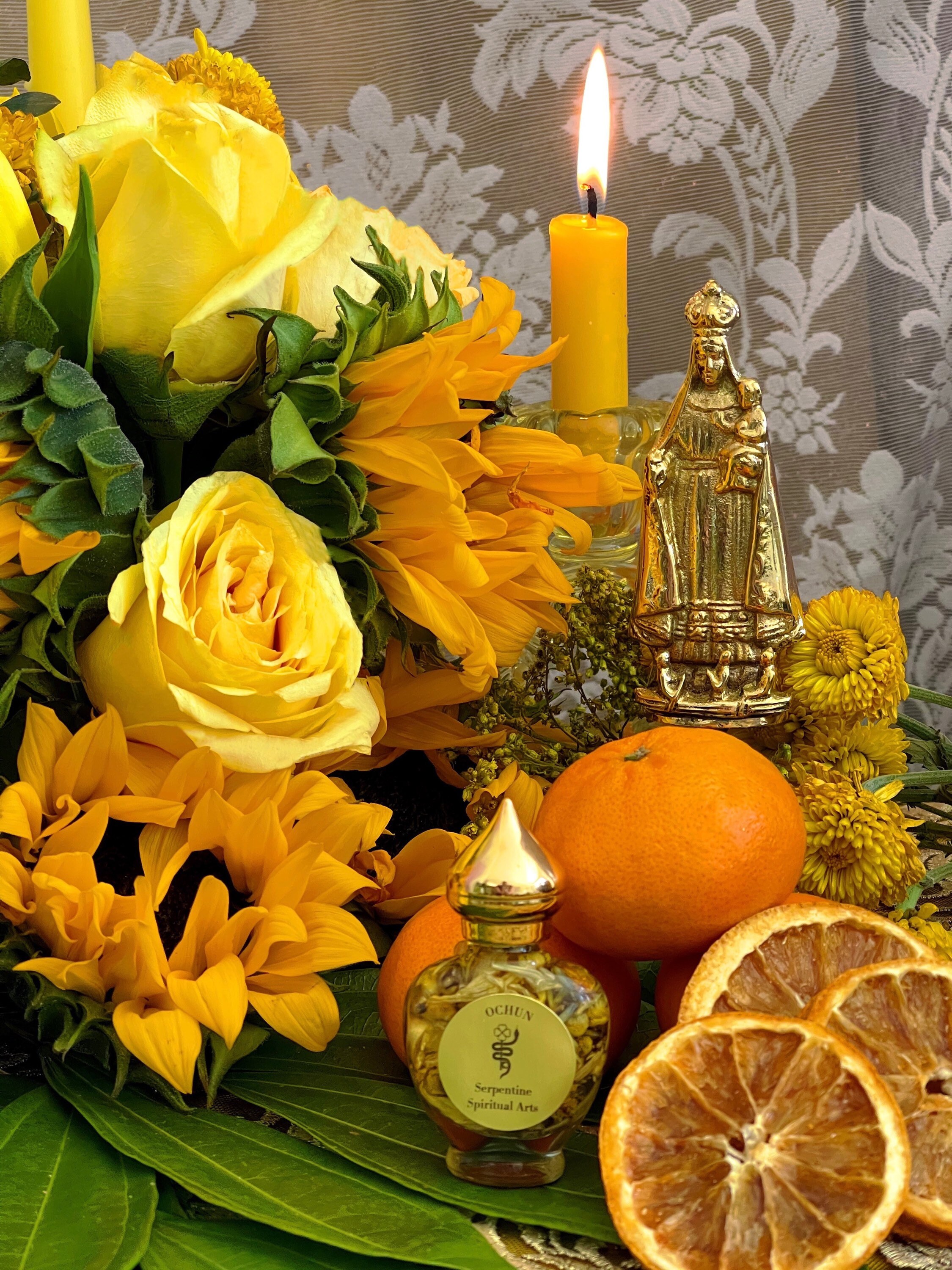 Ochun Oil + Oshun + Virgen de la Caridad del Cobre + Love + Wealth