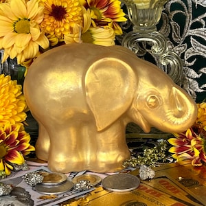 Vela Elefante + Suerte + Pan de Oro 24K + Movimientos para Hacer Dinero