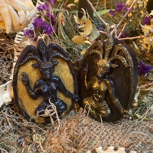 Baphomet Kerze + Tempelritter + Ordo Templi Orientis + Wie oben, so unten