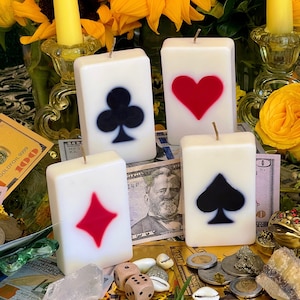 Spielkartenkerze + Set Anzüge + Zaubern + Hoodoo + Volksmagie + Kartenspiel + Straight