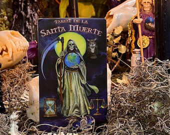 Tarot de la Santa Muerte + Blessed + Booklet & Cards + From Mexico (Spanish Edition) + New