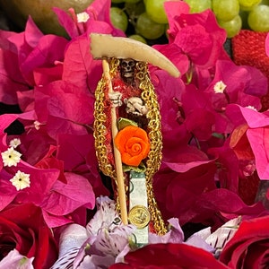 Santa Muerte Roja Statue + Baptized + Fixed + Made in Mexico