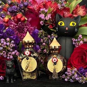 Black Cat Oil + Luck + Return Lost Love + Invisibility + Avoid Danger + Gato Negro
