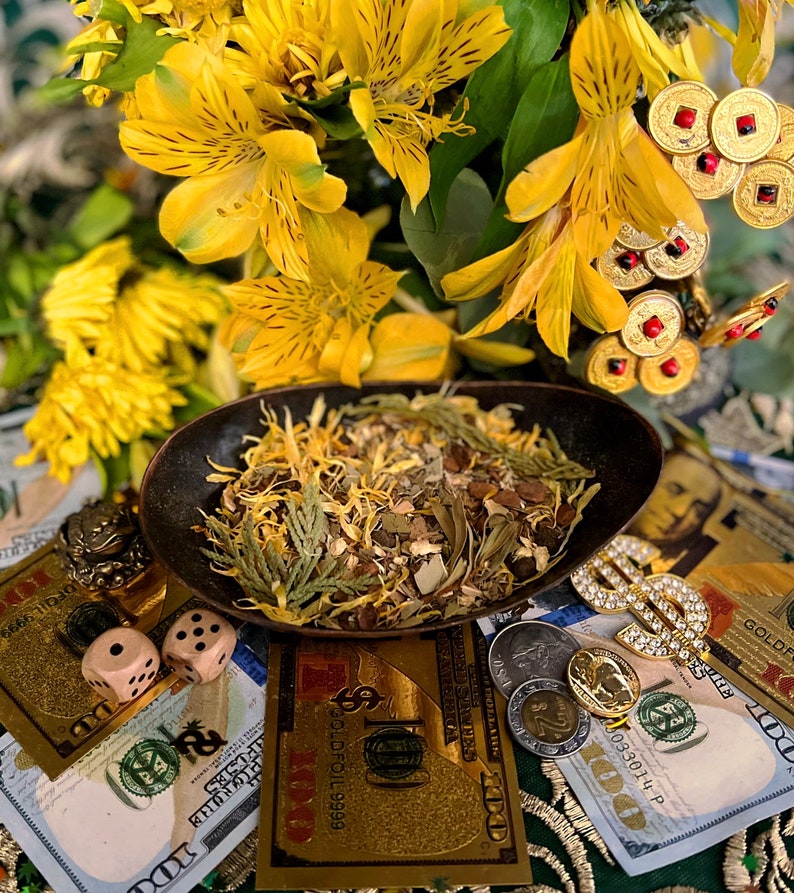 Money Drawing Herbs Prosperity Abundance - Etsy Polska