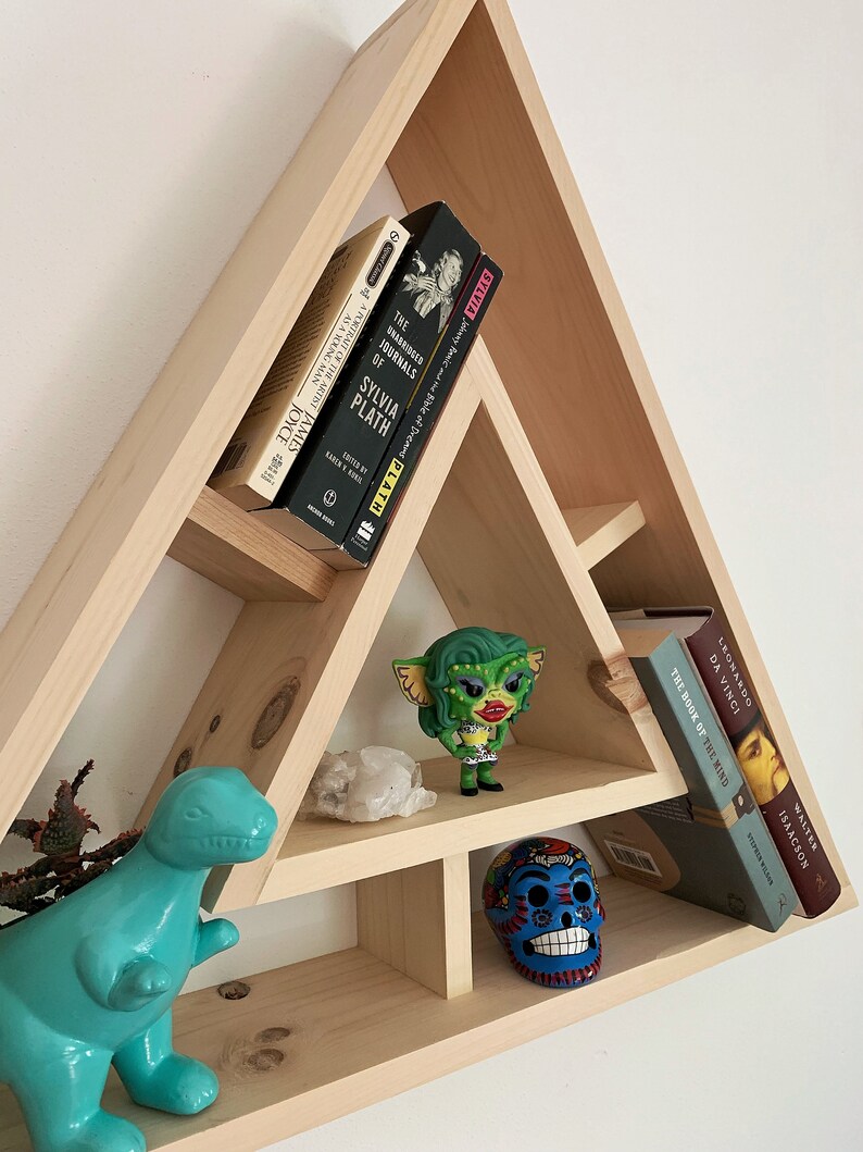 Triangle in Triangle Bookshelf Etsy