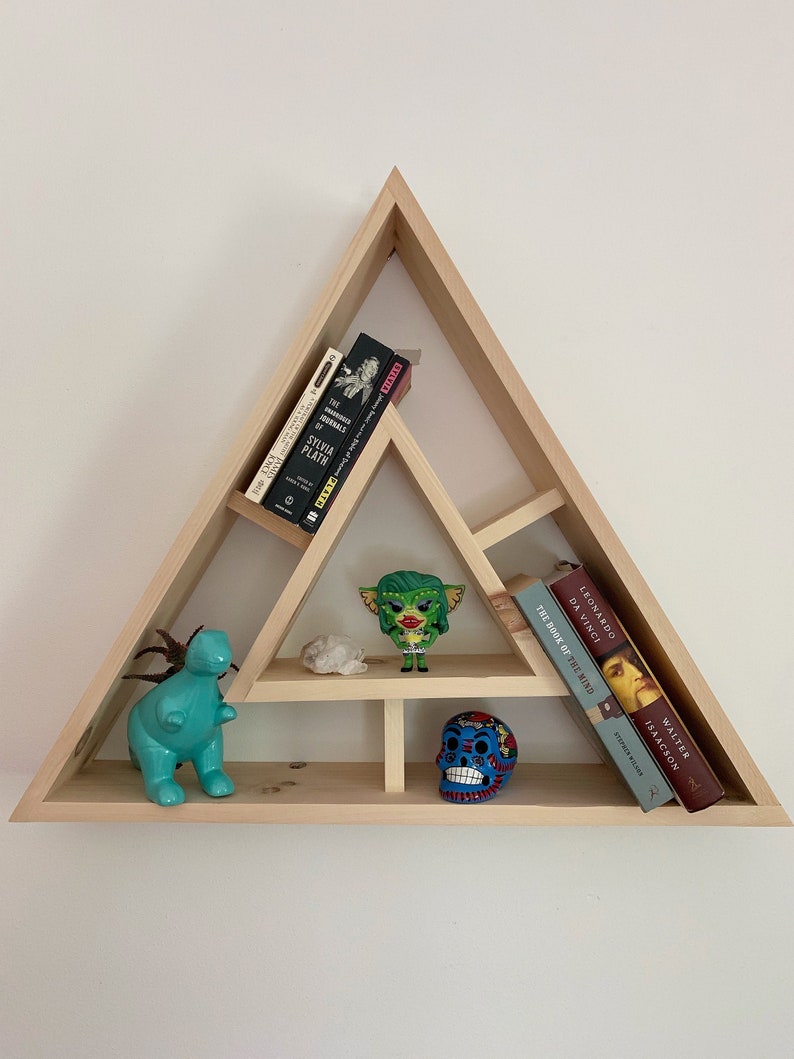 Triangle in Triangle Bookshelf Etsy