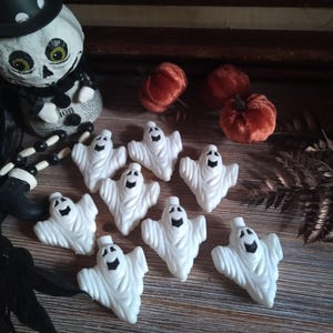 愛らしいヴィンテージゴーストハロウィンストリングライトカバー / 8つのゴーストブローモールドライトカバー / ゴーストスペクターグール / ヴィンテージハロウィンデコレーション