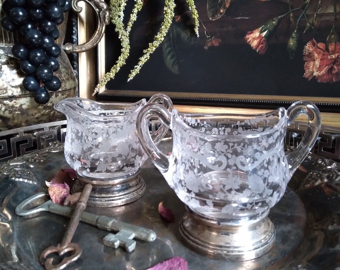 Vintage Blossom Ritual Altar Vessels / Victorian Style Silver and ...
