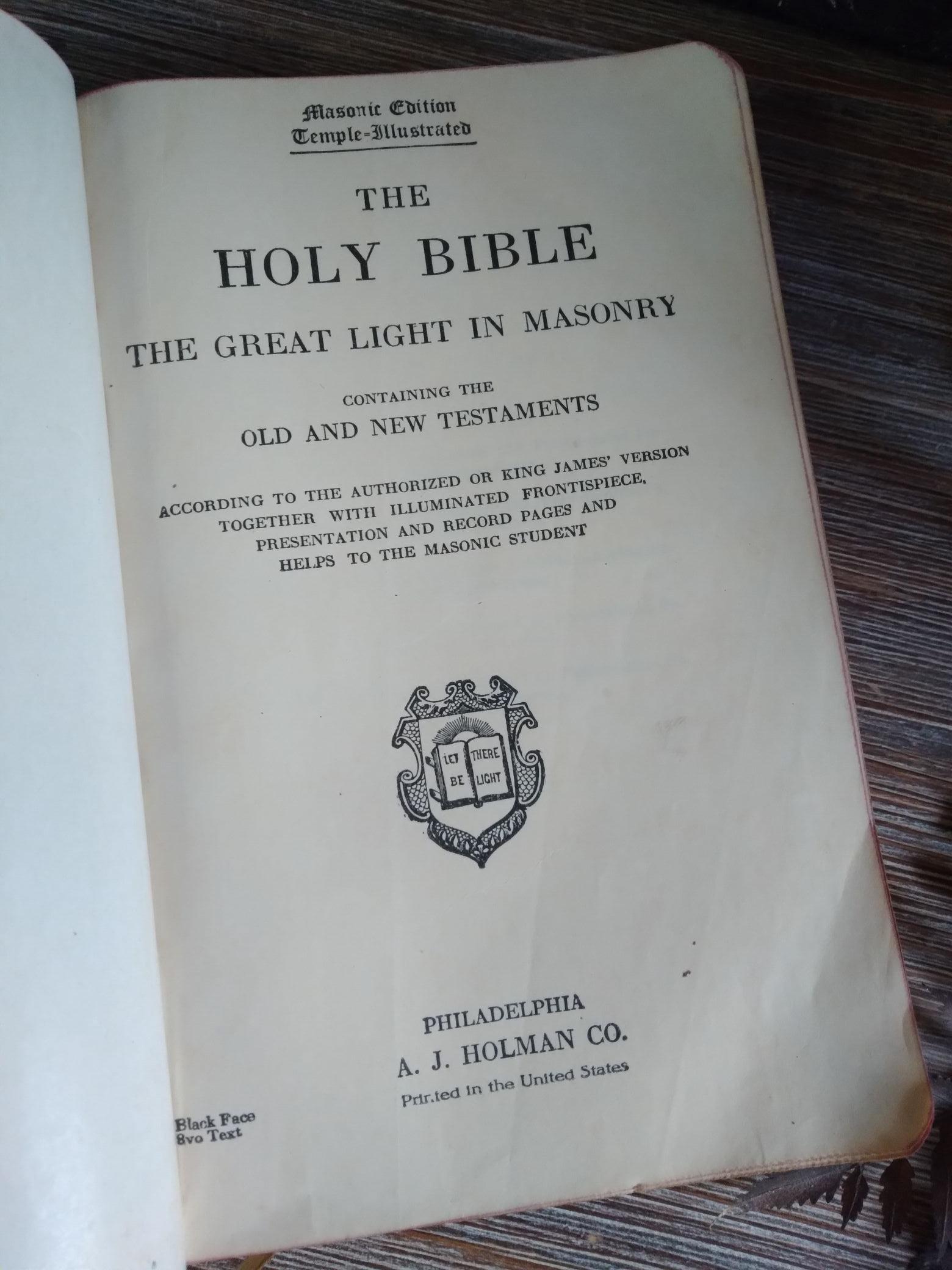 1940年代のヴィンテージ、テンプル騎士団の聖書、フリーメイソン