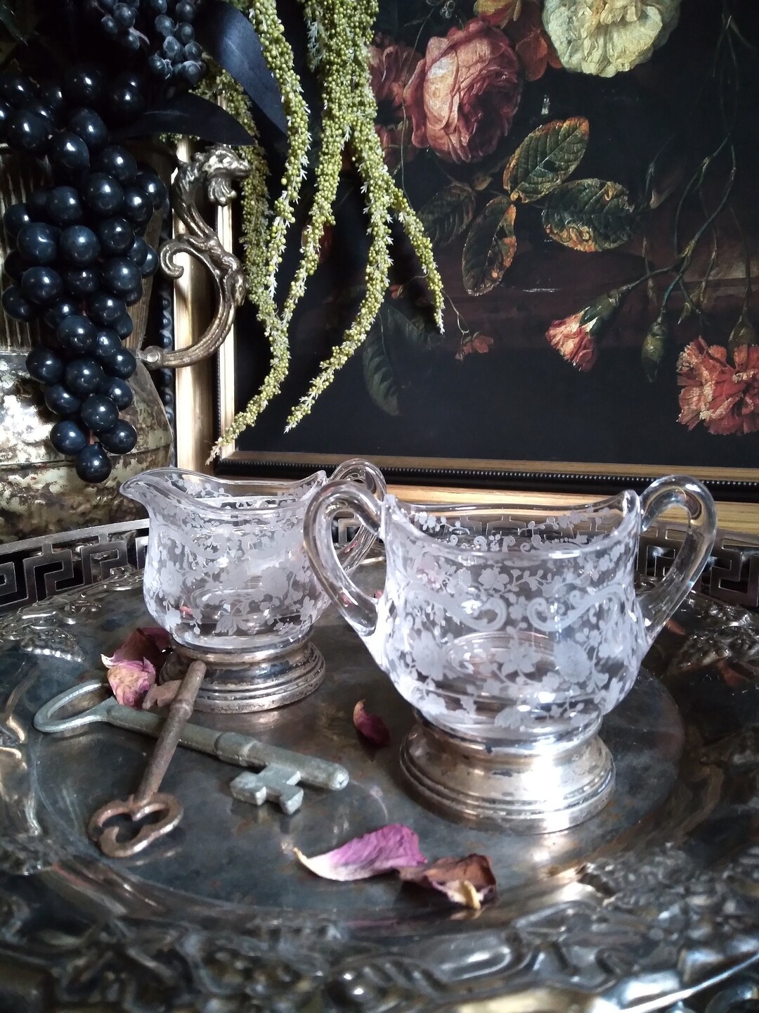 Vintage Blossom Ritual Altar Vessels / Victorian Style Silver - Etsy