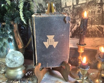 Vintage 1940s Knights Templar Bible Freemason Masonic Order Books Masonic Temple Occult Decor / Mason Christian Bible / Gothic Witchy Decor