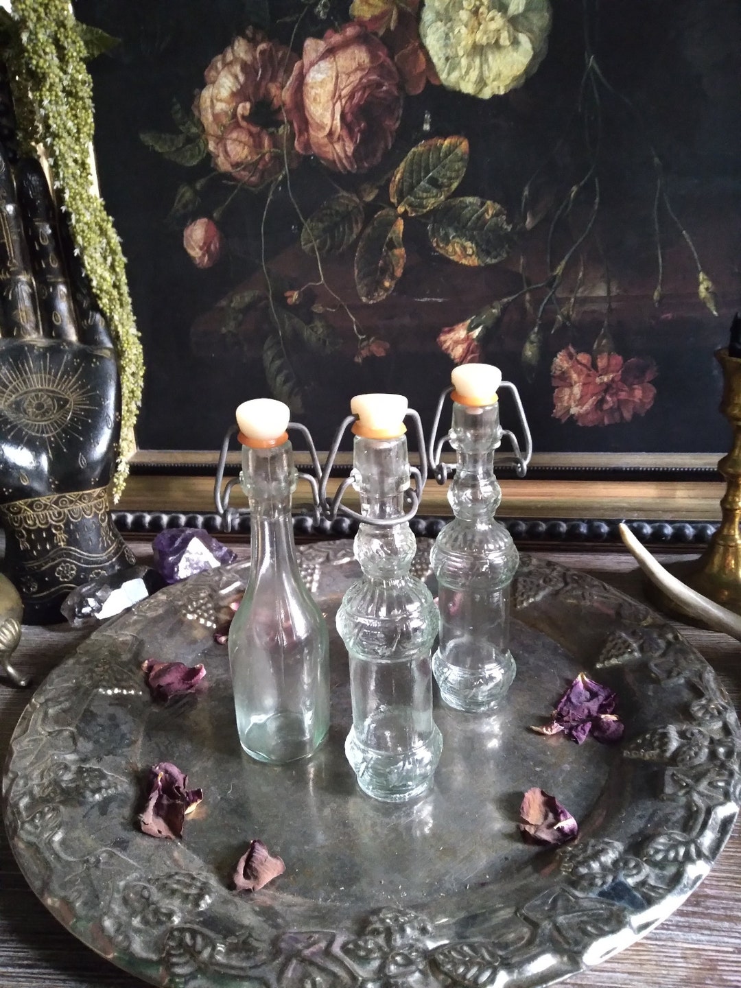 Vintage Potion Jar / Spell Bottle / Apothecary Cruet / Altar Ritual